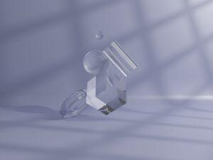 A picture of multiple shapes that are transparent.
