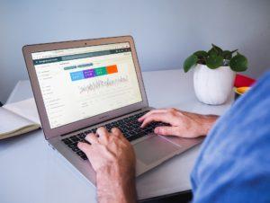 Image of someone looking up and analyzing data on Google