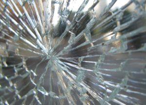 An image of a pane of glass that has been shattered