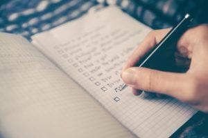 writing out a plan