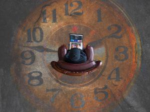 Man working on time